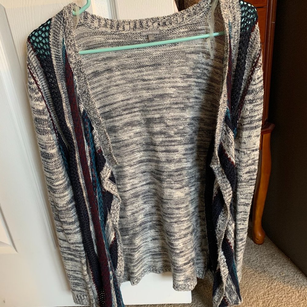 Striped long sleeve flowy cardigan